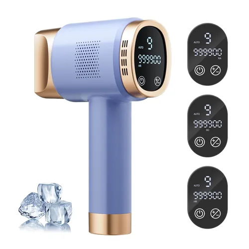 Depilación láser IPL para mujeres y hombres, zafiro, enfriamiento de hielo, sin dolor, resultado duradero, dispositivo de depilación en casa para