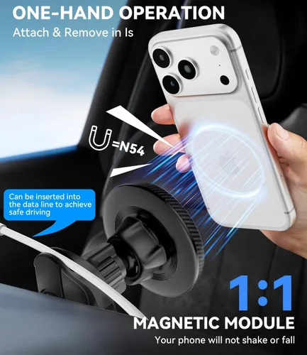 Miniatura 2 de Magsafe - Soporte de teléfono de coche para Mercedes Benz A/B/C/V/G/Class y Audi A1/A3/A3, soporte magnético para teléfono compatible con iPhone 17