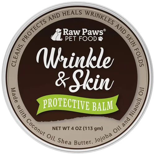Miniatura 2 de Raw Paws Bálsamo antiarrugas y piel – Tamaño extra – (4 onzas) – Bálsamo antiarrugas seguro para las lamidas para perros, pasta para bulldogs