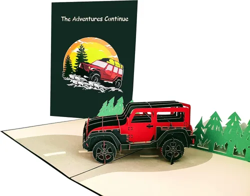 Miniatura 12 de iGifts And Cards Tarjeta emergente de pesca de montaña 3D – Canoa, bosque y trucha saltadora – Día del Padre, cumpleaños, regalo de jubilación