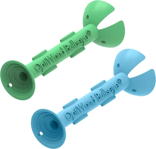 OptiWand Bullseye - Paquete de 2 herramientas grandes y suaves de extracción e inserción de lentes de contacto de goma de silicona, dispositivo