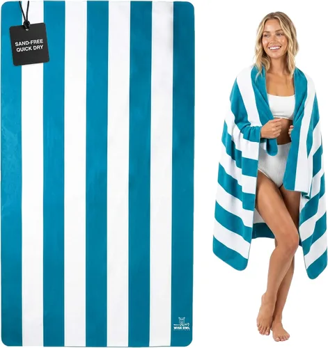 Wise Owl - Toalla de playa de microfibra (7' x 4') – toalla de playa extra grande de secado rápido, superabsorbente, toalla de playa y natación
