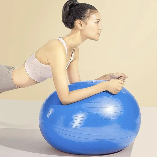 Miniatura 3 de Pelota de yoga y pilates, antideslizante, goma resistente, 22 pulgadas, entrenamiento de equilibrio de postura mejorado, con bomba rápida, diseño