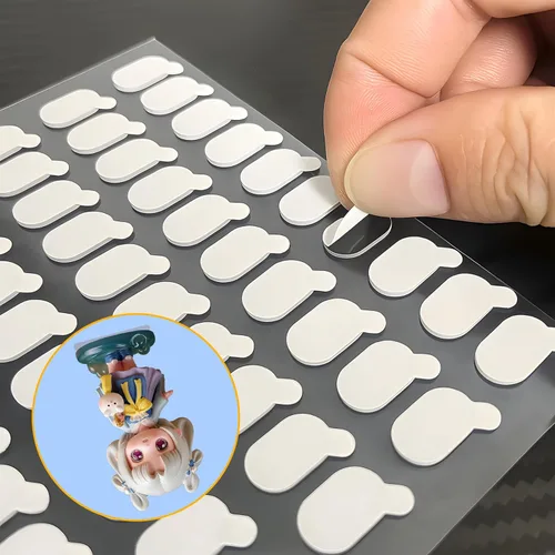 Miniatura 8 de 300 puntos adhesivos de doble cara, puntos transparentes de pegamento, masilla de montaje extraíble, masilla para póster, puntos adhesivos