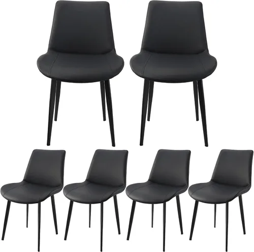 Miniatura 11 de Sillas de Comedor, Sillas de Comedor Modernas de Cuero PU, Sillas de Comedor con Patas de Metal Resistentes, Sillas de Cocina con Asiento Tapizado