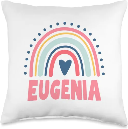 Idea Regalo Personalizzata con Nome Gifts Idea Eugenia Name Custom Woman Myth Legend - Almohada para fiesta de cumpleaños, 16 x 16 pulgadas,