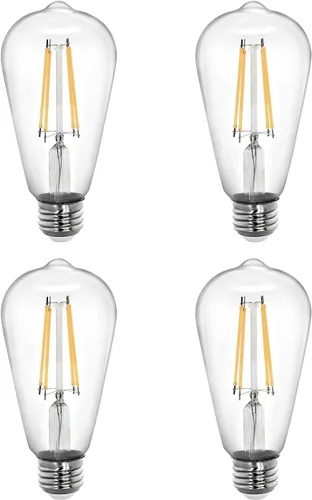 Tenergy Bombillas LED Edison vintage de 8 W, equivalente a 60 W incandescentes, luz de color blanco frío 4000 K, bombillas de filamento LED antiguas