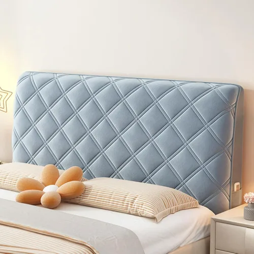 Miniatura 11 de EFELIM Funda de terciopelo para cabecero de cama, tamaño Queen, King, matrimonial, individual, Cal King, funda protectora a prueba de polvo