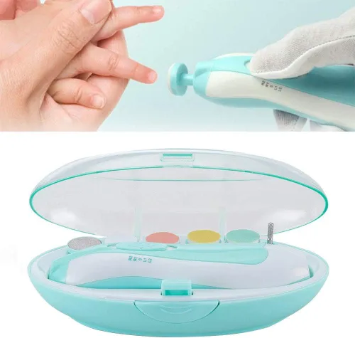 Limpiador de uñas para bebés – Kit de cortaúñas eléctrico seguro – recortador de uñas para recién nacido o para niños y niñas de los pies – funciona