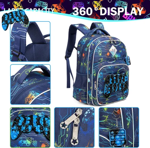 Miniatura 4 de Meetbelify Mochila para niñas de primaria preescolar para niños de la lonchera para la escuela