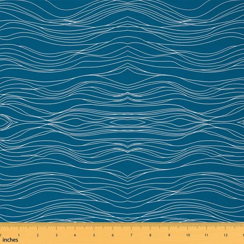 Miniatura 17 de jejeloiu Tela de Tapicería de Concha de Erizo de Mar por Yarda, Tela de Retapizado con Temática Marina Oceánica para Sillas, Tela Decorativa