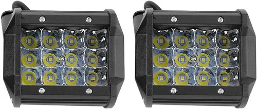 Miniatura 5 de Luz de trabajo LED, 1 par de 1 V-48 V 4 pulgadas 4 filas 36 W barra de luz de trabajo universal lámpara de conducción para camiones, carretillas