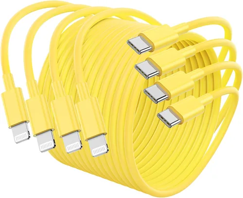 Miniatura 16 de Paquete de 4 cables USB C a Lightning de 6 pies, cable de carga rápida para iPhone 14, repuesto para el cable de carga original de Apple para iPhone