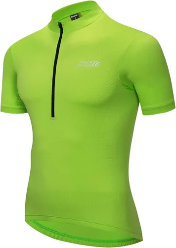 bpbtti - Camiseta de ciclismo de manga corta para hombre, camiseta de ciclismo MTB con media cremallera frontal y 3 bolsillos posteriores