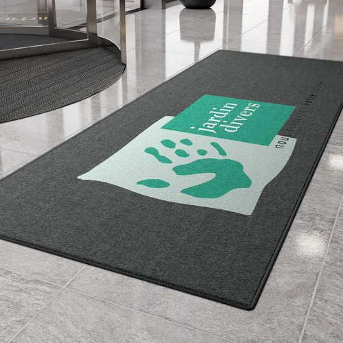 Miniatura 10 de Tapetes personalizados para interiores y exteriores, tapete de suelo con logotipo personalizado, tapete comercial con respaldo de goma