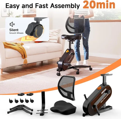 Miniatura 9 de Silla de fitness de oficina para bicicleta estática Negro