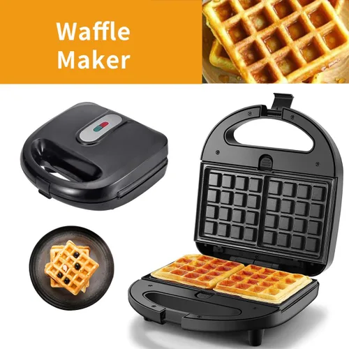 Miniatura 6 de Máquina eléctrica de sándwich de gofres 4 en 1, juego de plancha de prensa Panini con 4 platos antiadherentes extraíbles intercambiables, tostadora