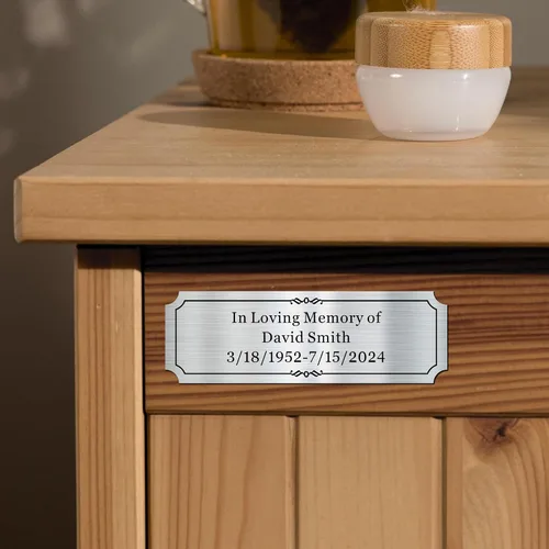 Miniatura 4 de Placas de Nombre Grabadas 1" x 3" Placa de Nombre para Urna Grabada Placas de Trofeo Placas de Nombre para Urnas Placas de Latón Grabadas