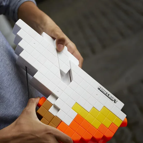 Miniatura 6 de Nerf Minecraft Sabrewing Arco Lanzador Motorizado, 8 Dardos Elite, Clip de 8 Dardos, Lanzadores de Espuma de Juguete Eléctricos Totalmente