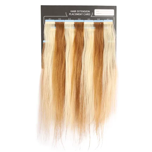 Miniatura 4 de Cinta en el kit de herramientas de extensión de cabello, tarjeta de papel, tablero de colocación de extensión de cabello, rollo de 3 yardas, cintas