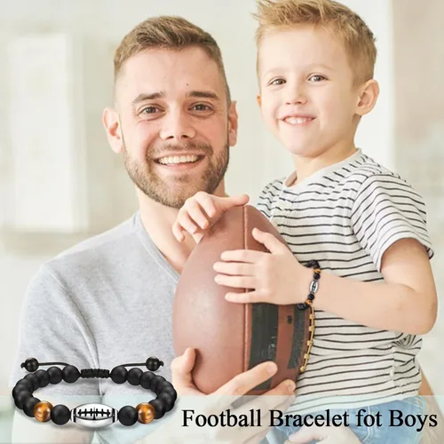 Miniatura 2 de EFVISD Pulsera de fútbol, fútbol, baloncesto, béisbol, regalos para adolescentes, niños, jugadores, equipo, hijo, nieto, hermano, sobrino, amigo