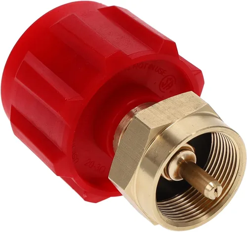Miniatura 3 de Gas One Paquete de 2 adaptadores de recarga de propano para tanques de propano de 1 lb y se adapta a tanques de propano de 20 lb 2 paquetes Rojo