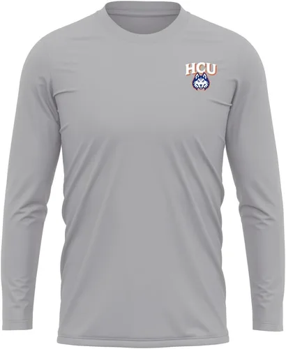 Miniatura 332 de Camisa deportiva de manga larga oficial de la NCAA Collegiate para hombre, con logotipo en el pecho izquierdo, colección Athletic Heather