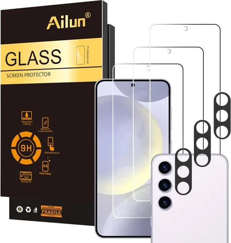 Miniatura 13 de Ailun Protector de Pantalla de Vidrio para Galaxy S25 Ultra [6.9 Pulgadas] 3Pack + 3Pack Lente de Cámara de Vidrio Templado Desbloqueo por Huella