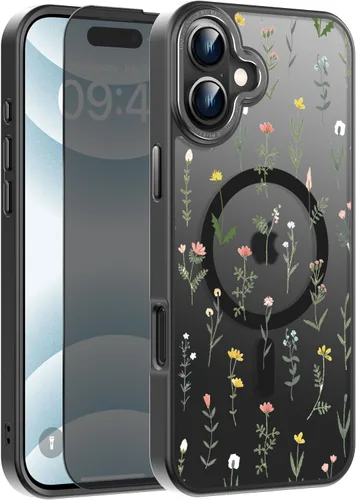 Miniatura 126 de Goodon Funda para iPhone 17 Pro con protector de pantalla de privacidad, compatible con Magsafe, a prueba de golpes, translúcida mate, bonita funda