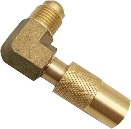 Miniatura 2 de MENSI Adaptador de codo de propano con manguera de extensión de propano macho de 3/8 pulgadas para parrilla de campamento Blackstone de 17 pulgadas