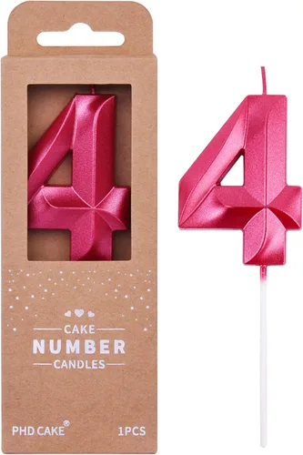 Miniatura 55 de PHD CAKE Velas de cumpleaños de 2 números de 7 cm de oro con diamantes, velas de número dorado, velas de número para pastel, celebración de fiesta