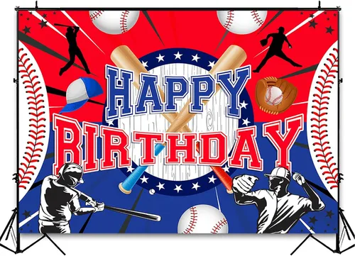 Miniatura 4 de Avezano Telón de fondo para fiesta de béisbol, decoración de fiesta temática de béisbol, fiesta de cumpleaños, pancarta colgante de pared