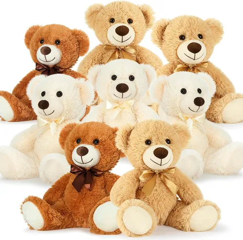 Miniatura 16 de MorisMos 10 Osos de Peluche a Granel para Baby Shower, Osos de Peluche Lindos de 14 Pulgadas Animales de Peluche de Felpa, Pequeños Osos de Peluche