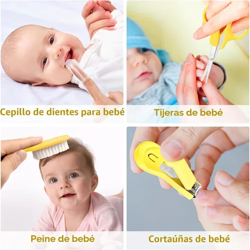 Miniatura 4 de Kit de aseo para bebé, juego de cuidado de seguridad para bebé con cepillo de pelo, peine, cortaúñas, aspirador nasal, kit de artículos esenciales