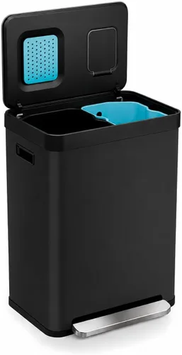 Miniatura 10 de Home Zone Living - Bote de basura de cocina de 19 galones con compartimentos duales para reciclaje, control de olor CleanAura, acero inoxidable