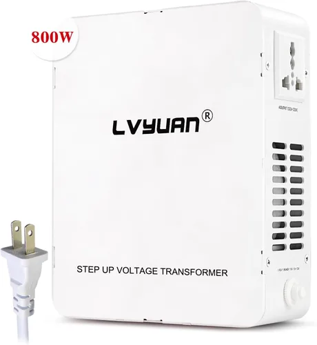 Miniatura 2 de LVYUAN Convertidor de voltaje de transformador elevador de 800 W de 110/120 V a 220/240 V con protección de disyuntor que se adapta perfectamente a