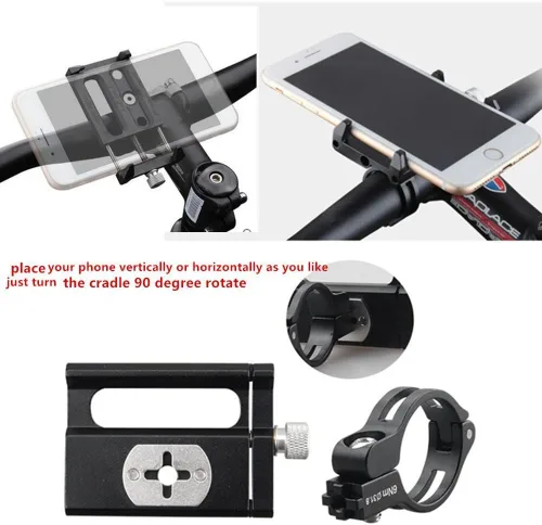 Miniatura 4 de GUB Soporte universal para teléfono, ajustable, compatible con iPhone 8 Plus y otros teléfonos inteligentes, color negro con banda
