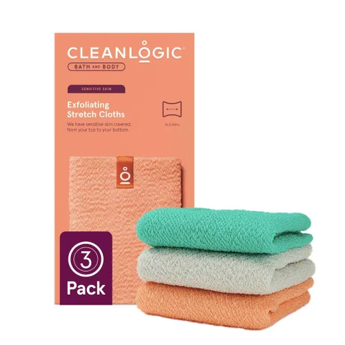 Miniatura 10 de Cleanlogic Paño Exfoliante Corporal, Toallitas Exfoliantes Elásticas para Baño y Ducha para una Piel Suave y Más Suave, Herramienta Reutilizable
