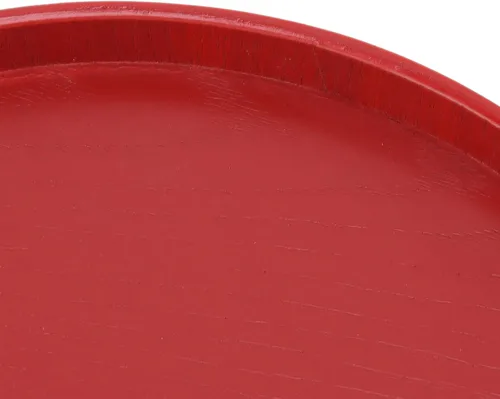 Miniatura 9 de Bandeja de madera maciza para servir, plato redondo de 9.45 pulgadas, bandeja otomana de madera para desayuno, bandeja otomana con bordes elevados