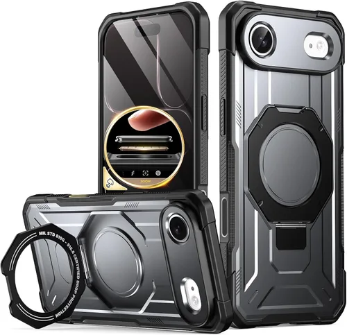 Miniatura 13 de Funda Poetic Spartan con soporte de anillo para iPhone 17, [Botón de control de cámara][Compatible con Magsafe], funda protectora de cuerpo
