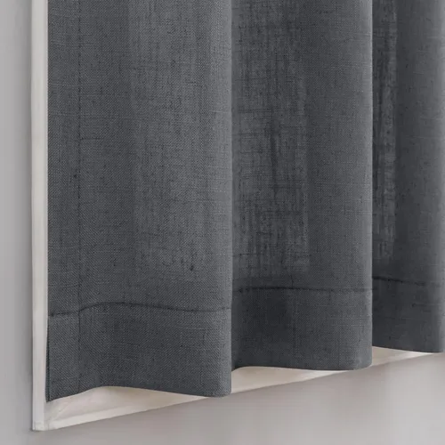 Miniatura 5 de DANCURTON Cortinas de cocina y cafetería de 24 pulgadas de largo, 2 paneles con pestaña trasera y bolsillo, cortinas cortas de lino con filtrado