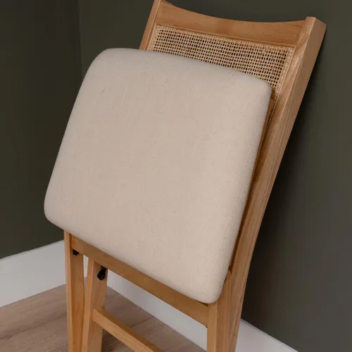 Miniatura 5 de Powell Kasi Silla Lateral de Comedor Plegable de Caña de Ratán Beige, Natural