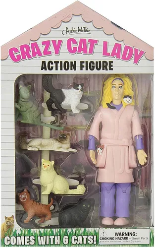 Miniatura 2 de Accoutrements Crazy Cat Lady Figura de acción multicolor, 8 pulgadas