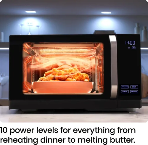 Miniatura 12 de Horno de microondas de mostrador Chefman 0.9 pies cúbicos. Microondas digital de acero inoxidable de 900 vatios con 6 ajustes preestablecidos, modo