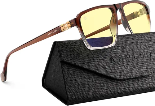 Miniatura 12 de ANYLUV Gafas de luz azul para hombre, lentes de bloqueo de luz azul para hombres y mujeres, antifatiga ocular UV400 para protección ocular