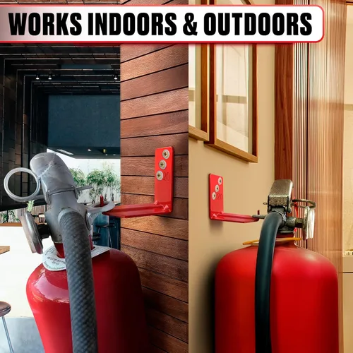 Miniatura 7 de Soporte de pared para extintor de incendios para el hogar, 4 soportes de extintor de incendios ajustables para la casa, tornillos de soporte
