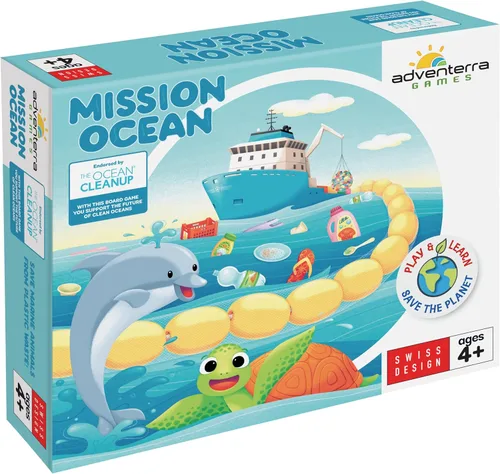 Mission Ocean - Un juego de mesa familiar sobre la conservación del océano - Juegos preescolares divertidos y educativos para niños y niñas -