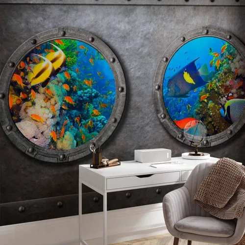 Miniatura 6 de artgeist Mural de pared premium mundo submarino, 98 x 69 pulgadas, papel tapiz no tejido XXL, decoración de pared de vellón, impresión fotográfica
