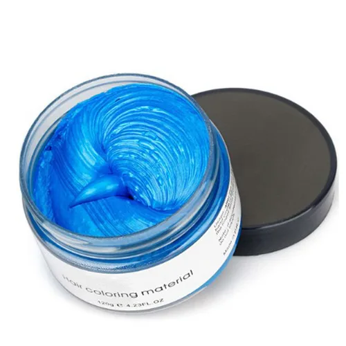 Miniatura 3 de YHMWAX Pomadas Temporales Coloridas para Peinar el Cabello - Gel Natural Desechable de Fuerte Sujeción para Fiestas, Cosplay, Mascarada (Azul)