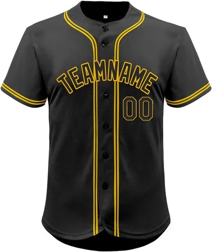 Miniatura 22 de Camiseta de béisbol de malla personalizada con botones y número de nombre cosido personalizado para hombres/mujeres/jóvenes